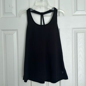 Black workout tank top